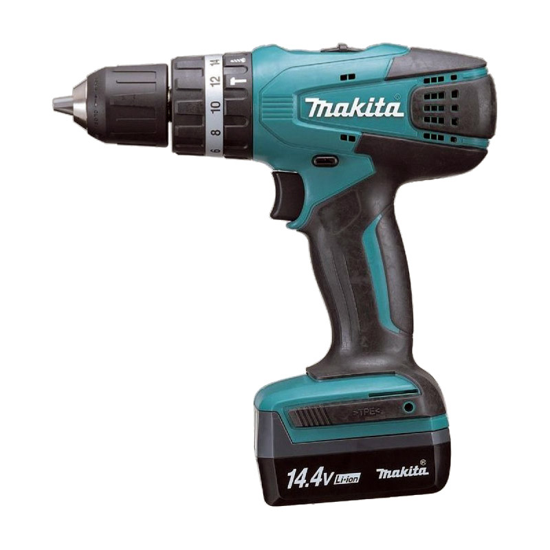 Дрель-шуруповерт Makita DF347DWE, 2 аккумулятора Li-ion (1,5Ач), 14,4V, 10 мм, 30 Нм, кейс